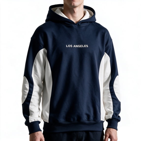 SRZYMJ Mens Oversized Hoodie Drop Shoulder Streetwear Sweatshirt