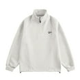 thumbnail image 1 of SRZYMJ Mens Pullover Sweatshirt Men's Embroidered Stand Collar Half Zip Heavyweight Sweatshirt Comfortable Casual Wear Soft Fabric Durable, 1 of 9