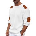 thumbnail image 1 of SRZYMJ Mens Pullover Sweatshirt Men's Fashion Raglan Sleeve Pullover Sweater Winter Autumn Comfortable Threaded Neckline Long Sleeve Top Casual Wear, 1 of 5