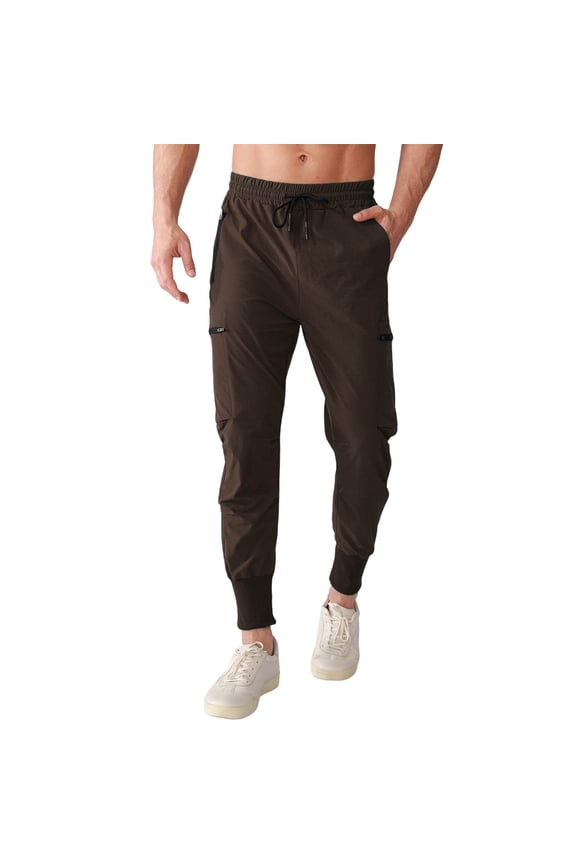 Mens Sweatpants Athletic Track Pants Joggers Running Workout Versatile Performance Stretch Woven Drawstring Tapered Leg Wear Pants