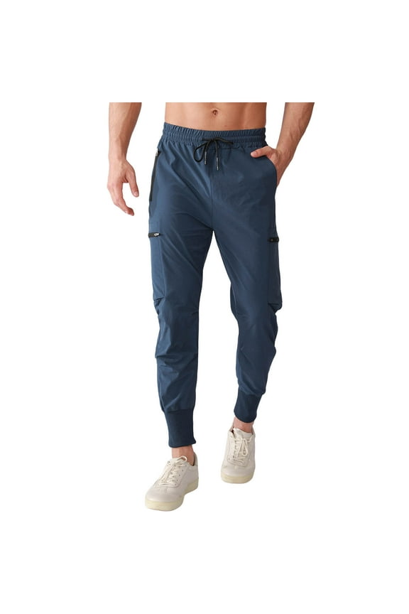 Mens Sweatpants Athletic Track Pants Joggers Running Workout Versatile Performance Stretch Woven Drawstring Tapered Leg Wear Pants
