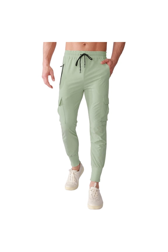 Mens Sweatpants Athletic Track Pants Joggers Running Workout Versatile Performance Stretch Woven Drawstring Tapered Leg Wear Pants