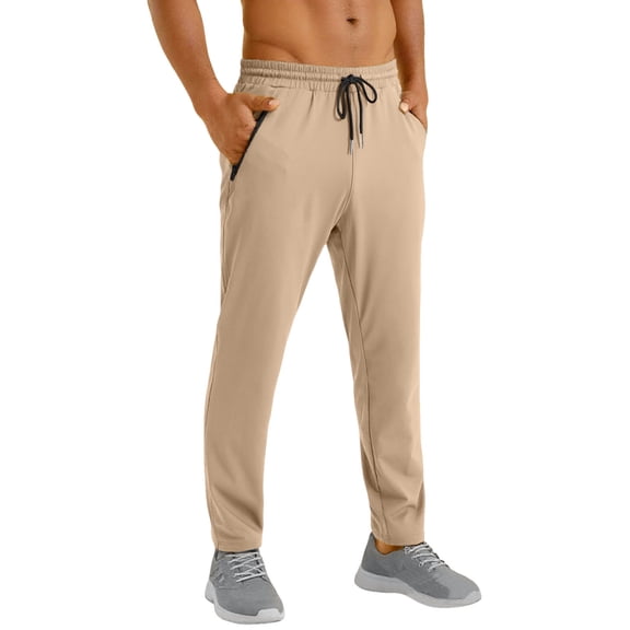 SRZYMJ Mens Sweatpants Joggers Athletic Pants Athletic Casual Trousers with Fabric and Secure Zipper Pockets