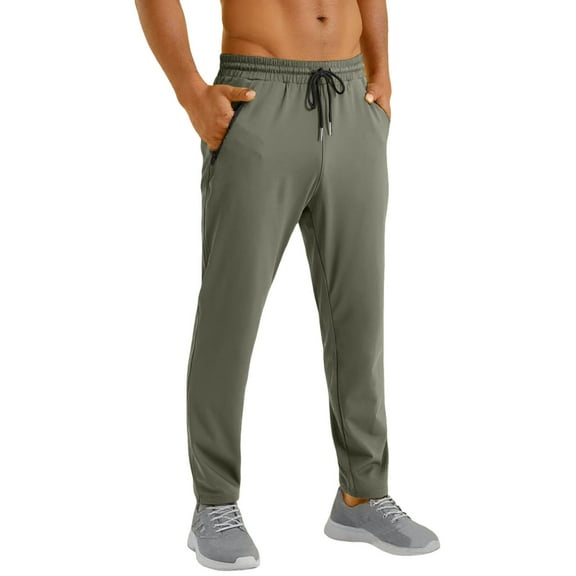 SRZYMJ Mens Sweatpants Joggers Athletic Pants Athletic Casual Trousers with Fabric and Secure Zipper Pockets