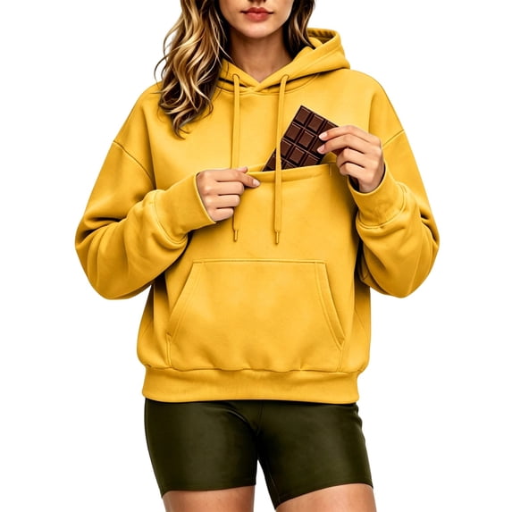 SRZYMJ Movie Snack Hoodie for Men Women Oversized Sweatshirt With Built In For All Kinds of Snacks for Daily Wear Party