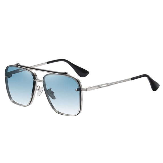 SRZYMJ Oversized Square Sunglasses for Men Women Fashion Metal Frame Aviator Sun Glasses Tinted Lens