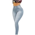 thumbnail image 1 of SRZYMJ Pockets Design Ladies' Jeans Classic Women's Denim Jeans High Waisted Trousers Slim Fit Casual Comfort Stretch Pencil Pants for, 1 of 2
