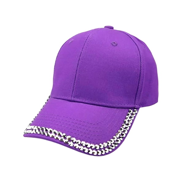 SRZYMJ Rhinestone Baseball Cap Bling Stylish Baseball Caps for Women Adjustable Simple Hat Casual Travel Sun Hats 2026
