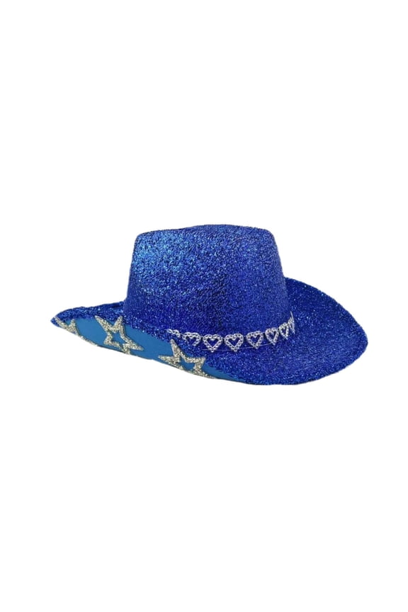 Rhinestone Cowboy Hat with Diamond Fringe CowHat for Cosplay Wedding