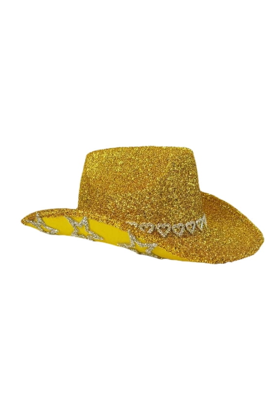 Rhinestone Cowboy Hat with Diamond Fringe CowHat for Cosplay Wedding