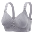 thumbnail image 1 of SRZYMJ Seamless Bra Women Ladies Jacquard Breathable Comfortable Wireless Thin Cup Back Closure Non Side Adjustable Support Bra, 1 of 4