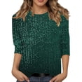 thumbnail image 1 of SRZYMJ Sequin Sparkly Shirts for Women Dressy Casual Long Sleeve Glitter Blouses Elegant V Neck Party Disco Club Tunic Tops, 1 of 6