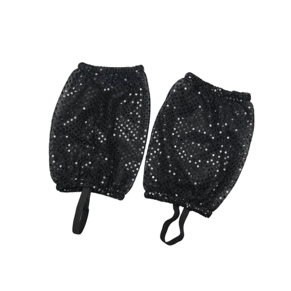 SRZYMJ Silver Sequin Dance Socks, Sparkle Party Cuffs, Shiny Sock Covers