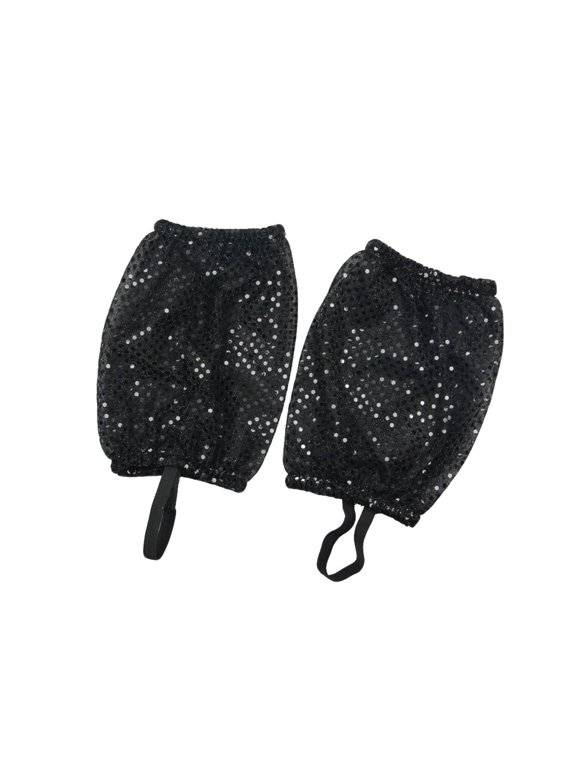 Silver Sequin Dance Socks, Sparkle Party Cuffs, Shiny Sock Covers