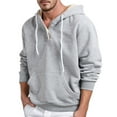 thumbnail image 1 of SRZYMJ Slim Fit Mens Hoodie Men's Modern Collar Button Hooded Jacket Slim Fit Casual Wear With Convenient, 1 of 8