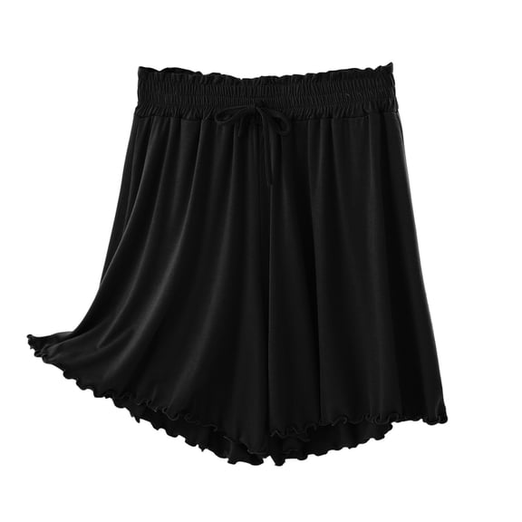 SRZYMJ Soft Pajama Shorts for Women Summer Comfy Elastic Waist Lightweight Lounge Sleep Bottoms Nightwear