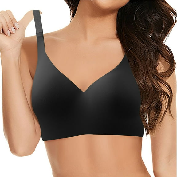 SRZYMJ Sports Bra for Women Everyday Comfort Wireless Bra for Women Adjustable Support Breathable Soft Cup T-Shirt Underwear Seamless Design All Day Wear Lightweight Feel