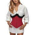 thumbnail image 1 of SRZYMJ Steampunk Corsets for Women Underbust Gothic Retro Corset Top Lace Up Bustier, 1 of 6
