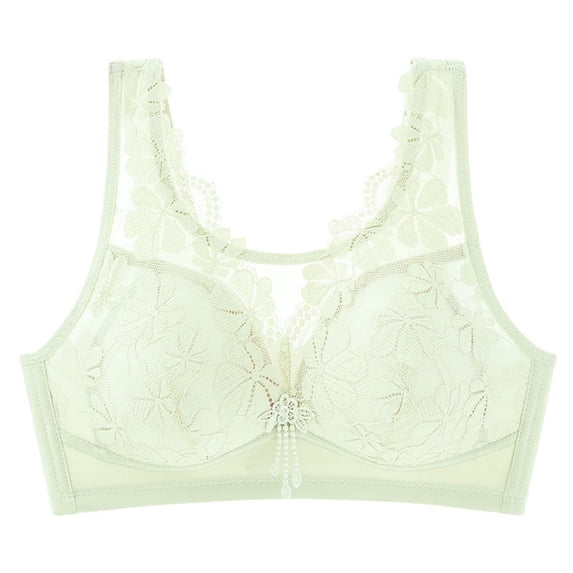 SRZYMJ Strapless Bra Plus Size Women's Thin Breathable Comfort Bra with Lace Design and Supportive Upper Coverage No Underwire