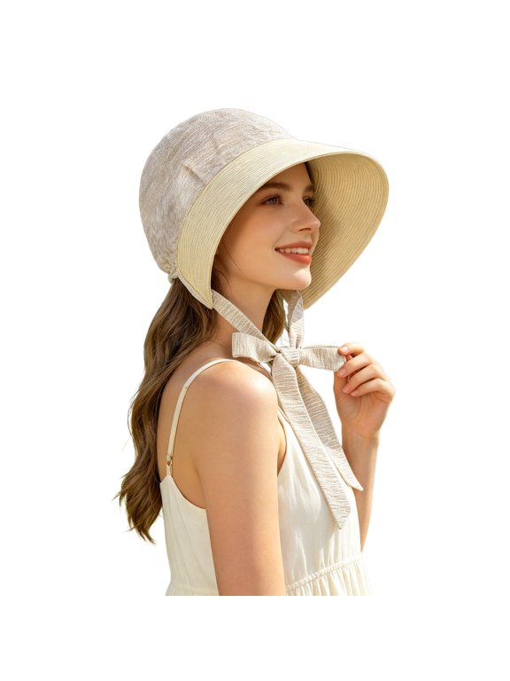 Sun Visor Hats Women Large Brim Summer UV Protection Beach Cap