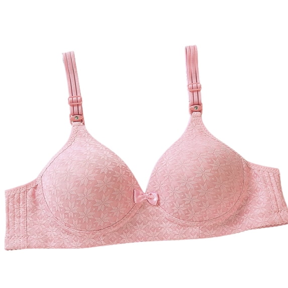 SRZYMJ Tank Style Bra for Women Minimizing Underwear with Thin Support Frame Comfortable Jacquard Bow Design for Everyday Wear