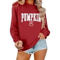thumbnail image 1 of SRZYMJ Thanksgiving Pumpkin Sweatshirts Womens Pumpkin Letter Graphic Sweater Fall Thankful Long Sleeve Pullover Tops, 1 of 4