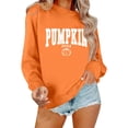 thumbnail image 1 of SRZYMJ Thanksgiving Pumpkin Sweatshirts Womens Pumpkin Letter Graphic Sweater Fall Thankful Long Sleeve Pullover Tops, 1 of 4