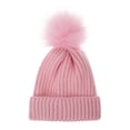thumbnail image 1 of SRZYMJ Toddler Beanie Satin Lined Baby Boys Girls Winter Hats Pom Pom Beanies for Kids, 1 of 4
