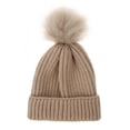 thumbnail image 1 of SRZYMJ Toddler Beanie Satin Lined Baby Boys Girls Winter Hats Pom Pom Beanies for Kids, 1 of 3