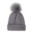 thumbnail image 1 of SRZYMJ Toddler Beanie Satin Lined Baby Boys Girls Winter Hats Pom Pom Beanies for Kids, 1 of 5