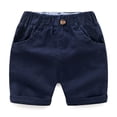 thumbnail image 1 of SRZYMJ Toddler Boy Shorts Casual Cotton Shorts Elastic Waist Lightweight Rolled Baby Boy Short Pants Bottoms Navy 2-3 Years, 1 of 2