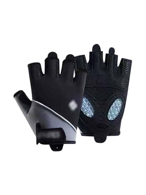 Toddler Kids Half Palm Protective Gloves, Fingerless Anti Gloves for Cycling Sports