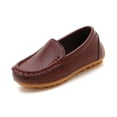 thumbnail image 1 of SRZYMJ Toddler -on Shoes Boys Loafers Candy Colors Girls Moccasins Brown 2-2.5 Years, 1 of 4