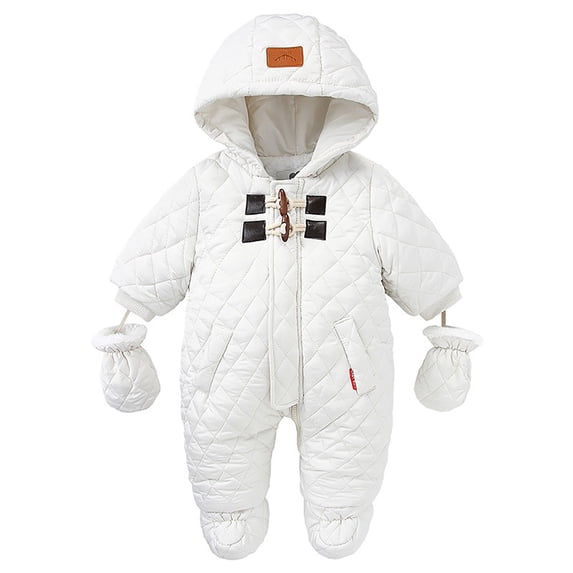 SRZYMJ Toddler Snowsuit Baby Winter Clothes Boy Girl Snow Wear White 18-24 Months