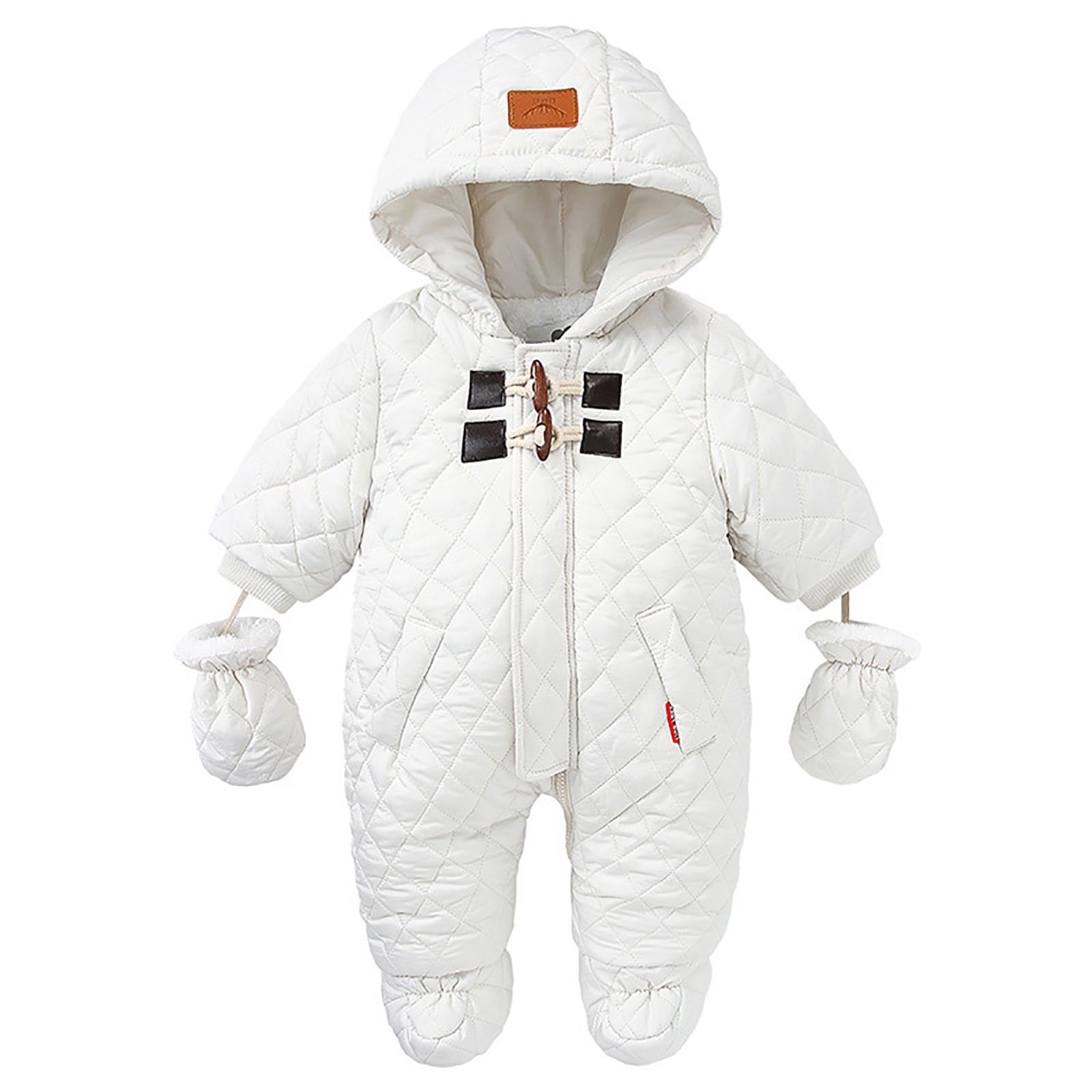 SRZYMJ Toddler Snowsuit Baby Winter Clothes Boy Girl Snow Wear White 6-9 Months