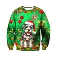 thumbnail image 1 of SRZYMJ Ugly Christmas Sweater Men Ugly Xmas Sweatshirts Crewneck Casual Loose Pullover Colorful Funny Tops For Parties, 1 of 4