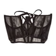 thumbnail image 1 of SRZYMJ Underbust Corset Belts for Women Lace Up Tie Back Bustier Mesh Cincher Waist Belt, 1 of 5