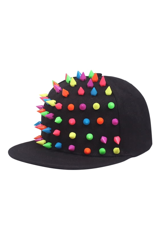 Unisex Baseball Cap Rock Cool Hop Studded Rivet Snapback Flat Cap Hat
