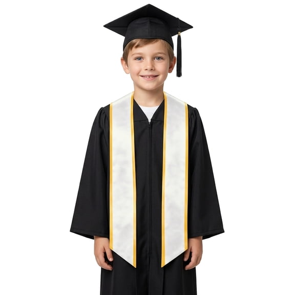 SRZYMJ Unisex Graduation Honor Stole With Trim, Angled End Sash