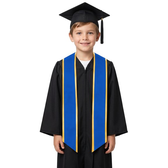 SRZYMJ Unisex Graduation Honor Stole With Trim, Angled End Sash