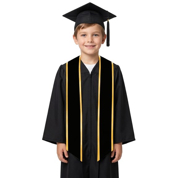 SRZYMJ Unisex Graduation Honor Stole With Trim, Angled End Sash
