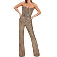 thumbnail image 1 of SRZYMJ Vintage Women's Jumpsuit Stylish Women's Sequined Jumpsuit with Chain Belt Detail Backless Evening Wear Party Outfit Elegant Pant, 1 of 5