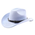 thumbnail image 1 of SRZYMJ Western Cowboy Hat With Curved Brim for And Outdoor Adventure Travel Riding Country Style, 1 of 3