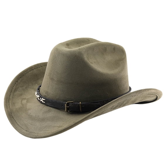 SRZYMJ Western Cowboy Hat With Curved Brim for And Outdoor Adventure Travel Riding Country Style