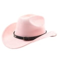 thumbnail image 1 of SRZYMJ Western Cowboy Hat With Curved Brim for And Outdoor Adventure Travel Riding Country Style, 1 of 3