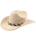 thumbnail image 1 of SRZYMJ Western Cowboy Hat With Rolled Brim for And Outdoor Adventure Travel Riding Country Style, 1 of 3