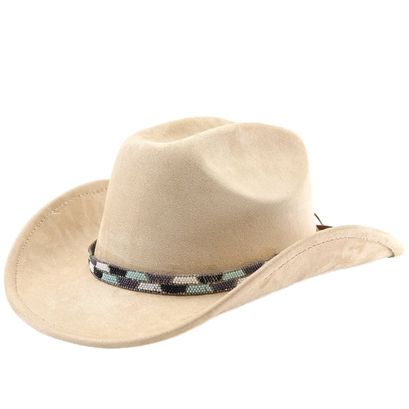 SRZYMJ Western Cowboy Hat With Rolled Brim for And Outdoor Adventure Travel Riding Country Style