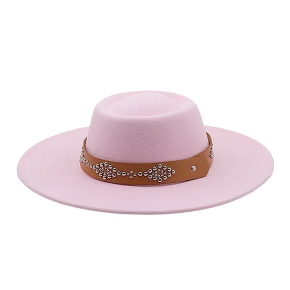 SRZYMJ Western Cowboy Hat for Men Women Wide Brim Suede Cattleman Cowgirl Hats