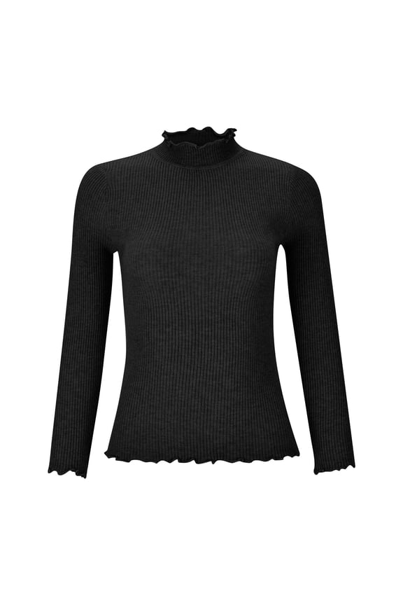 Women Half Turtleneck Layered Pullover Sweater for Cold Weather Autumn Winter Fashion Knit Top
