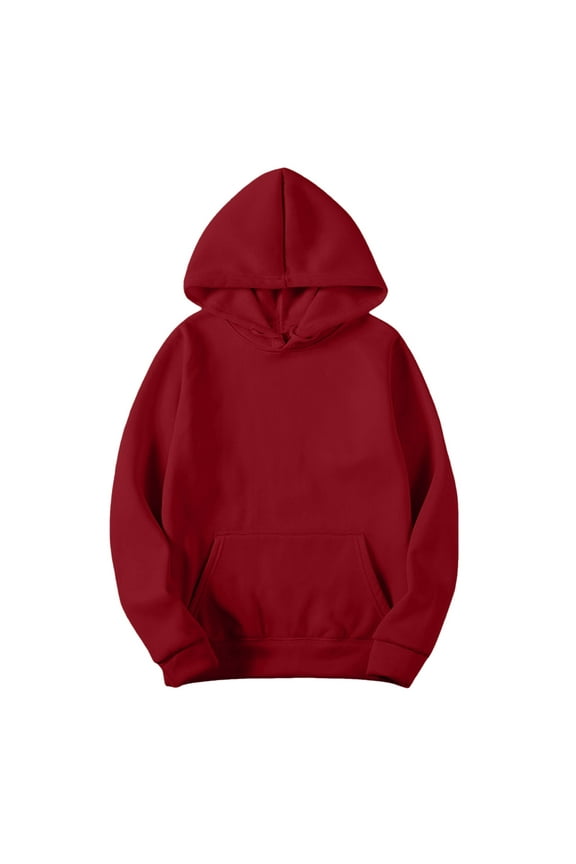 Women's Casual Hoodies Long Sleeve Solid Lightweight Pullover Tops Loose Sweatshirt with Pocket